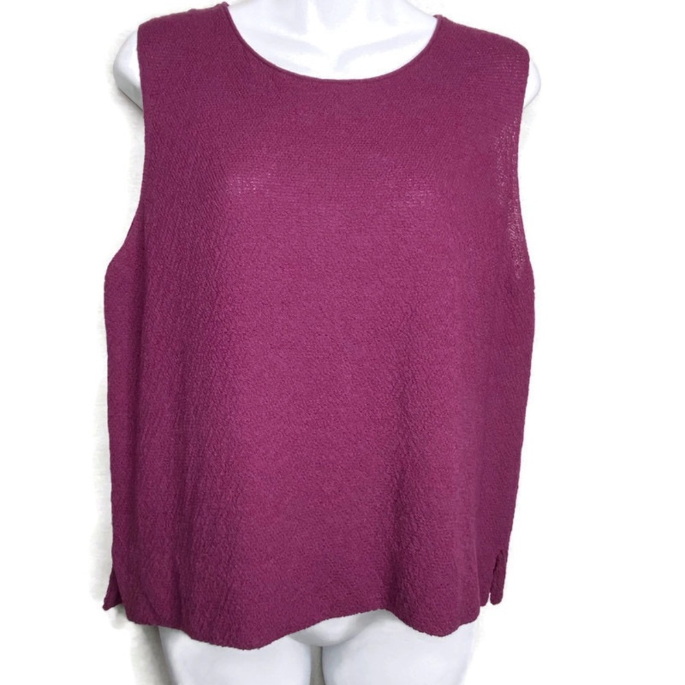 Eileen Fisher Sleeveless Purple Italian Yarn